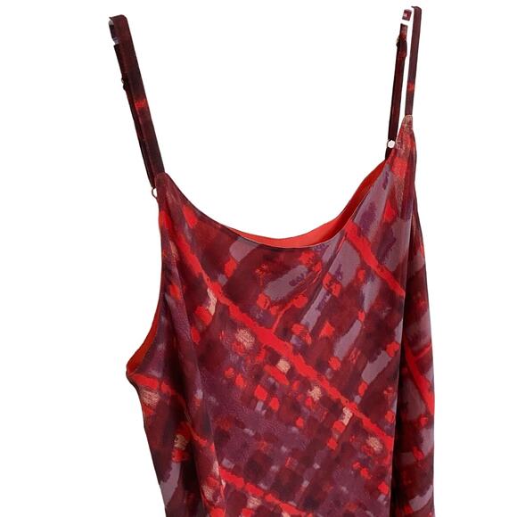 CAbi‎ Cherish Sleeveless Blouse/Tank Top Maroon Red Purple Print - L EUC - Picture 5 of 13